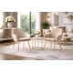 thumbnail image 4 of Sillón Poltrona Tapizada en Velvet Beige con Patas Doradas 58x82 cm, 4 of 5