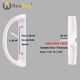 thumbnail image 5 of Juego De Manillas Corredizas Para Puertas De Patio Con Cerradura Con Llave Color Blanco, 5 of 7