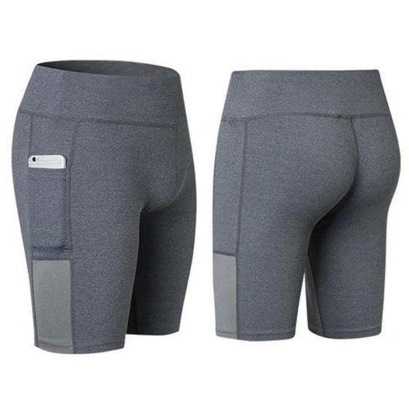 Pantalones cortos de yoga Fashion Vista, elásticos para todas las estaciones, con bolsillo