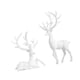 thumbnail image 3 of Par de estatuas de resina de alce, esculturas de renos, decoración del Día de San Valentín, figuras de animales, figuras de ciervos para estantería y Blanco, 3 of 5
