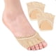 thumbnail image 1 of 2 pares Abierto cinco dedos de los pies medio calcetines, transpirable absorbente de sudor peep toe calcetines antideslizante encaje invisible almohadilla del antepie, alivio del dolor del p, 1 of 3