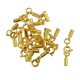thumbnail image 3 of 12pcs redondo resorte de cierre 3mm crimpado tubo de campana termina la joyería de oro amarillo diy, 3 of 3
