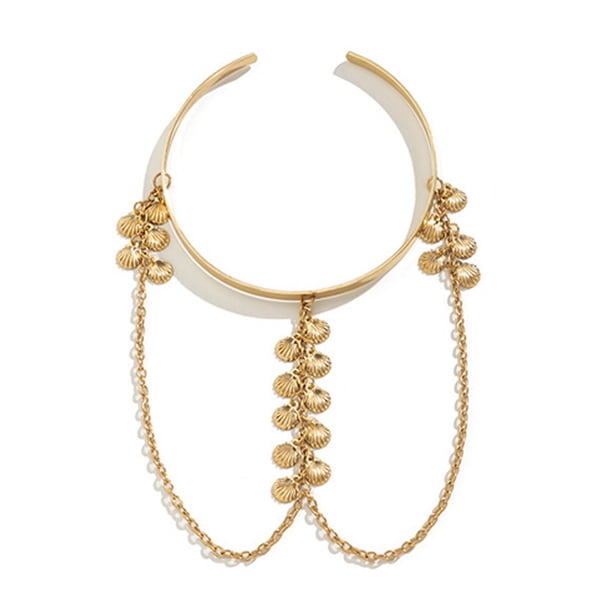 Brazaletes para mujer, brazaletes para la parte superior del brazo, brazaletes con borlas, pulsera ajustable.