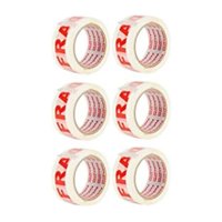 Genérico - Cinta Embalaje Frágil Pack 6 De 50 Metros 50 Micrones 48Mm
