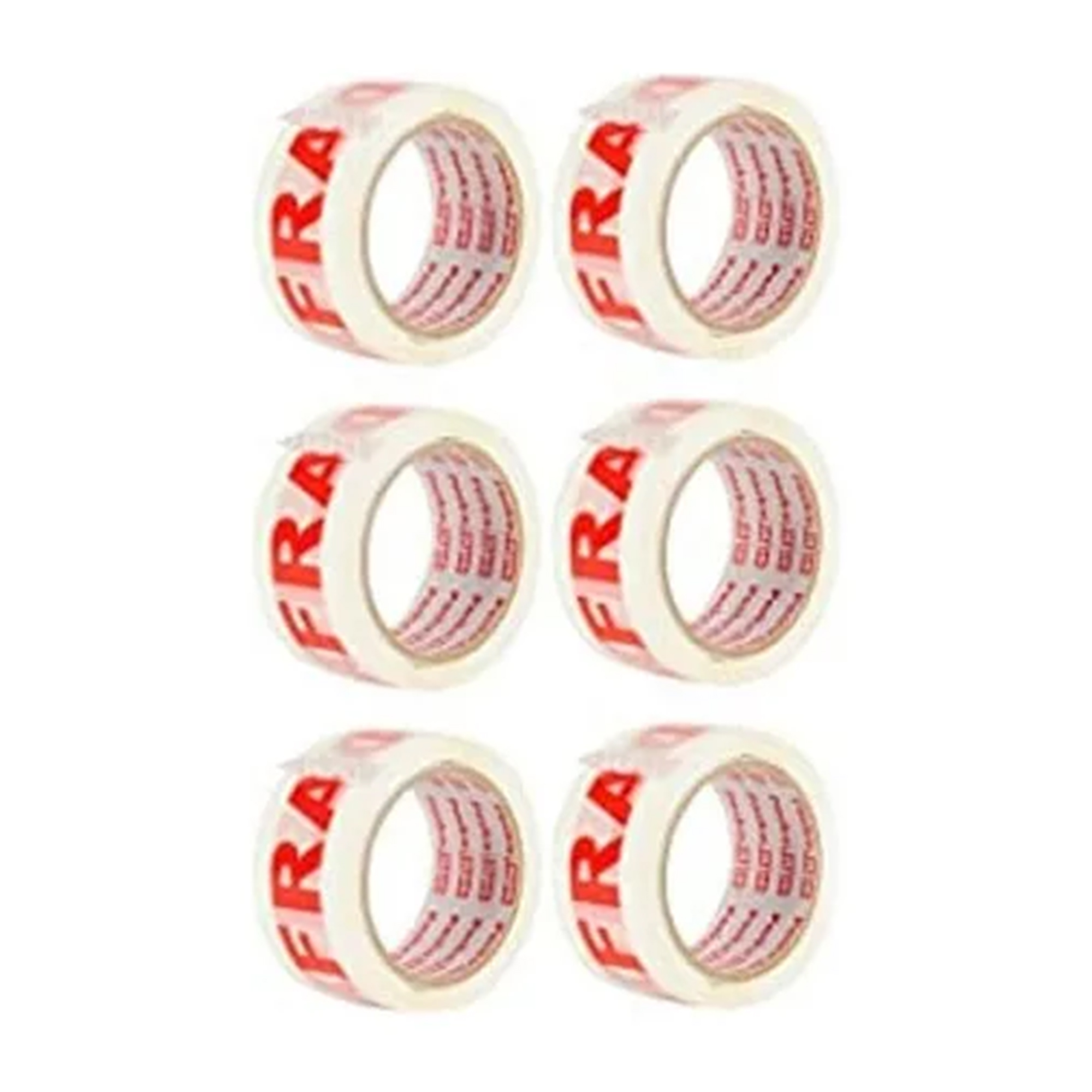 Genérico - Cinta Embalaje Frágil Pack 6 De 50 Metros 50 Micrones 48Mm