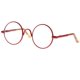 thumbnail image 1 of 1/6 par de marco redondo gafas de lente transparente para 12 '' blythe mu?ecas rojo, 1 of 3