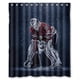 thumbnail image 1 of Cortina de ducha de los Chicago Blackhawks, juego de cortina de baño con ganchos, tamaño 60 x 72 pulgadas, 1 of 3