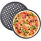 thumbnail image 1 of Bandeja perforada para pizza, paquete de 2, de acero al carbono, antiadherente, redonda y crujiente, ideal para el hogar y la cocina., 1 of 8