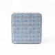 thumbnail image 4 of Ottomana de almacenamiento Benzara Pyp cuadrada de 18 pulgadas, estampado azul índigo, 4 of 5