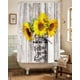 thumbnail image 4 of Cortina De Baño De Tela Impermeable Mas Forro Con Diseño De Flores Amarilla, 4 of 4