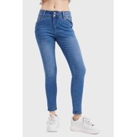 Fashionspark - Jeans Mujer Skinny Kim Lavado Azul