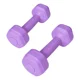 thumbnail image 1 of Par Mancuernas Hexagonales PVC 1 Kg c/u Pesas Fitness 2 Kg Total, 1 of 3