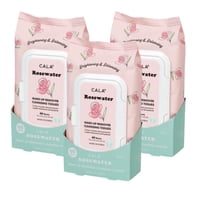 Toallitas Limpiadoras Desmaquillantes Cala Rosewater 60 Hojas X3