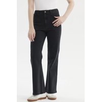 Fashionspark - Jeans Mujer Flare Bolsillo Negro