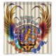 thumbnail image 1 of Cortina de ducha de la banda de rock Grateful Dead, juego de cortina de baño con ganchos, tamaño 66 x 72 pulgadas, 1 of 3