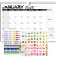thumbnail image 1 of Calendario de pared AECCN 2026, antimanchas, duradero, 17 x 12 cm, 1 of 8