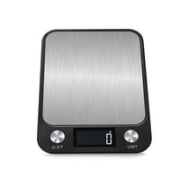 Xusx111 - Escala De Alimentos, Escala De Cocina Digital, Acero Inoxidable, Peso En Gramos, Onzas, Mililitros Y Libras, Ideal Para La Preparación De Comidas, Cocina Y Hornear