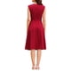 thumbnail image 3 of INSPIRE CHIC Vestido sin mangas de línea A para mujer con cuello plisado y cintura con lazo, vestido de verano para el trabajo, M Rojo, 3 of 5