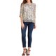 thumbnail image 2 of INSPIRE CHIC Camisas de Mujer de Manga 3/4 Blusas de Chifón Floral Gris Púrpura M, 2 of 7