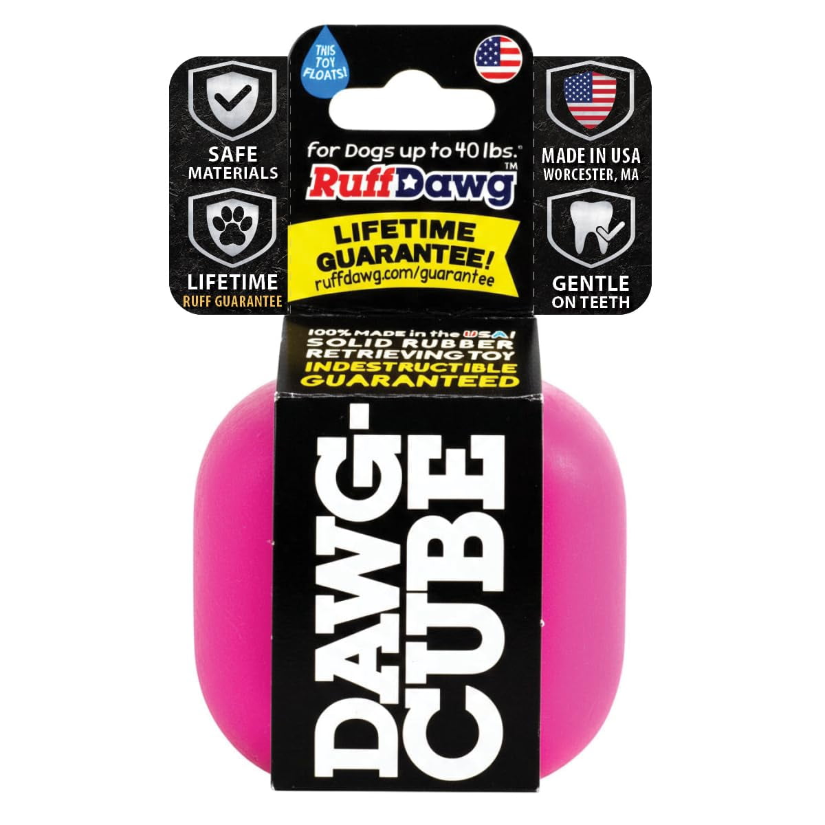 Juguete Para Perros Ruff Dawg Cube Medium 2.5, Goma Indestructible