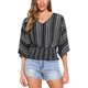 thumbnail image 1 of INSPIRE CHIC Blusa Boho para Mujer de Chifón con Mangas de Murciélago Fruncidas L Negra, 1 of 6