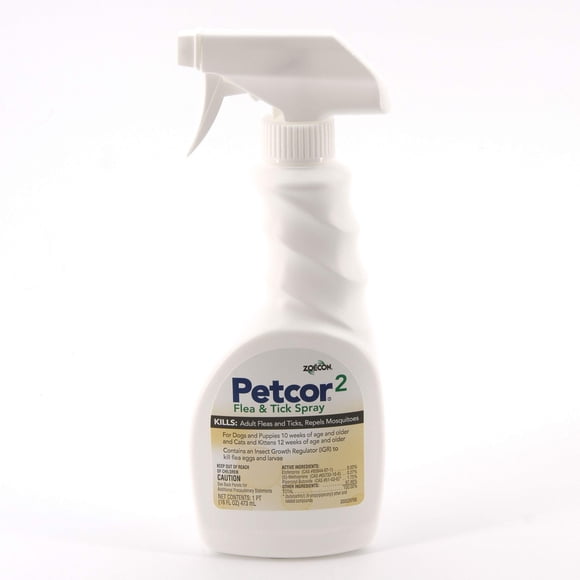 Spray antipulgas y garrapatas ZOECON Petcor2 473 ml para mascotas