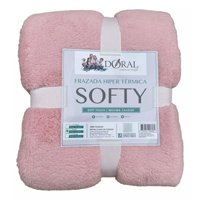 Doral - Frazada Softy Lisa 2 Plazas Hipertermica Tonos Claros - Ps