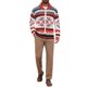 thumbnail image 2 of INSPIRE CHIC Chaqueta de Punto de Hombre Jacquard para Otoño Invierno Vintage Talla XL Rojo, 2 of 5