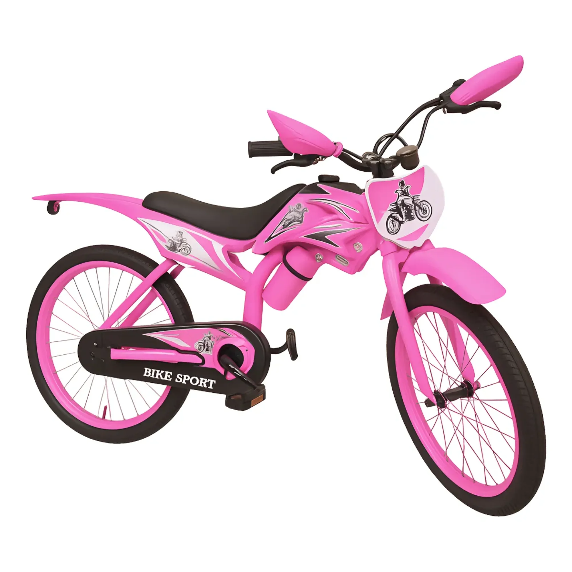 Linea Sport - Bicimoto Aro 20″ Para Niños De 5 A 8 Años Con Efectos De Sonido