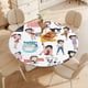 thumbnail image 4 of Betty Boop-theme Fitted Round Tablecloths Elastic Edged Table Covers Waterproof Table Cloth for Kitchen Holiday Party Tables Decor 150cm, 4 of 6