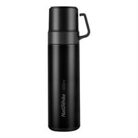 Naturehike - Termo Acero Inoxidable Doble Tapa De 600Ml Negro