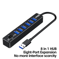 Oem - Adaptador Hub Multifuncion Usb 6 Puertos 3.0 Negro