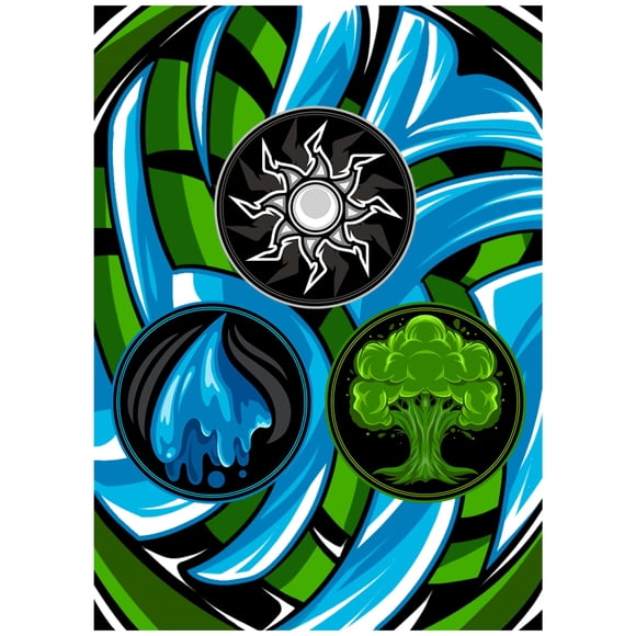 Fundas para cartas Realm Guard 100 unidades, mate texturizado, blanco y azul