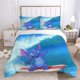 thumbnail image 1 of Cartoon Animals Quilt Duvet Cover Set Double Soft Kids Doona Cover 3-Piece Bedding Set, 1 of 5
