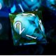 thumbnail image 4 of Set de Dados Froggod Blue Moss Skull 7 Piezas con Caja, 4 of 7