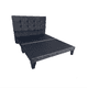thumbnail image 1 of Cama Europea 2 Plaza Base Dividida Gris Oscuro Felpa, 1 of 2