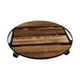 thumbnail image 2 of Soporte rodante para plantas con ruedas, soporte para plantas de madera resistente, bandeja móvil para macetas, soporte redondo para macetas, para patio y exteriores. 35cmx35cm, 2 of 5