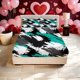 thumbnail image 1 of Splash Ink Geometric Pattern Printed Fitted Sheet and Pillowcase Set Soft Comfortable and Breathable for All Seasons an Essential for Bedroom or Dorm Decor an E, 1 of 1