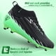 thumbnail image 3 of Botines de fútbol Vizari Tesoro Junior FG para niños y niñas, color negro y verde, 3 of 3