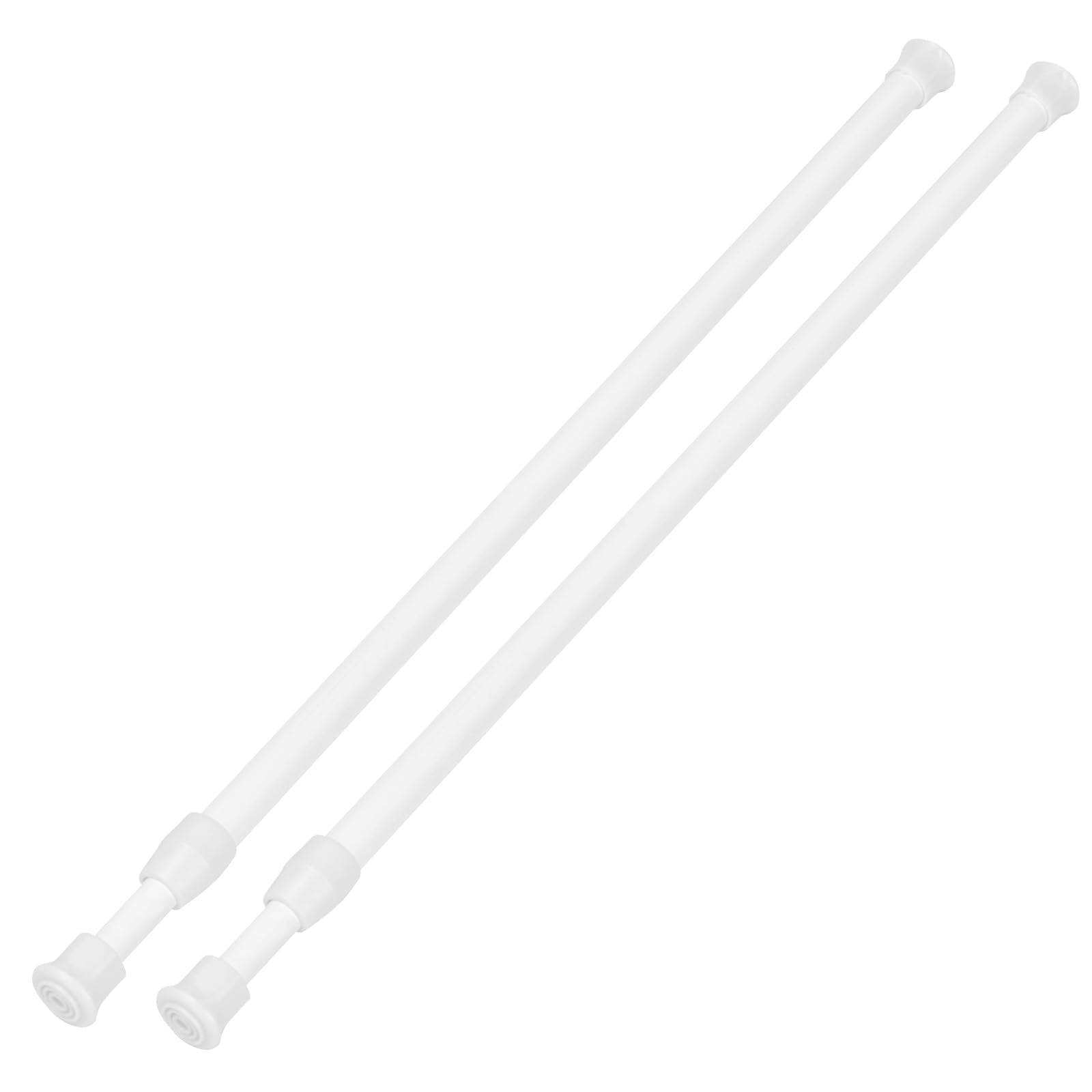 Barra De Cortina Tension Ginbel Direct, 2 Unidades, 40-70 Cm, Color Blanco
