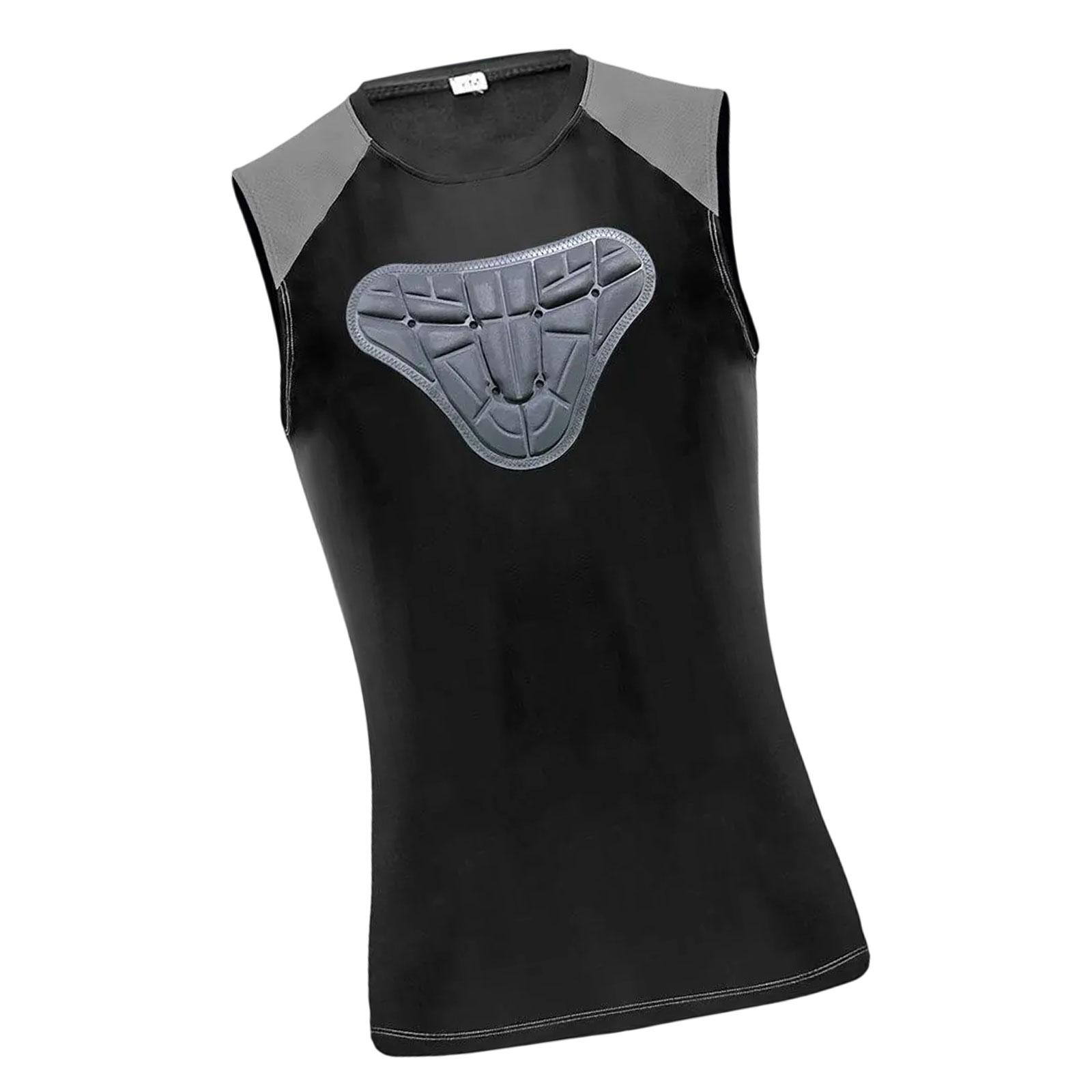 Magideal - Hombres Cordón De Pecho Acolchado Protector De Chaleco Proteger Ropa Protección Transpirable Impacto Resistente Para El Baloncesto De Béisbol De Rugby M