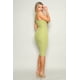thumbnail image 3 of Saronite Vestido Midi de Punto, de Corte Alto, sin Mangas, Ajustado, con Espalda Nadadora y Cremallera en la Espalda, Color Pistacho (para Mujer), 3 of 4