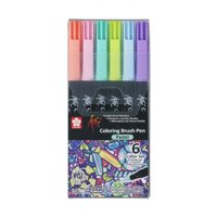 Sakura - Set 6 Marcadores Acuarelables Koi Lettering Colores Pastel