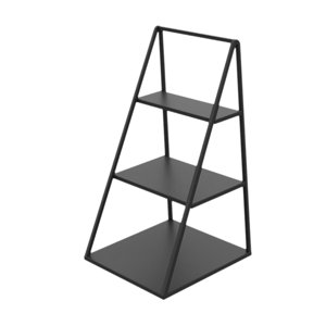 Bothyi - Soporte De Exhibición De Cupcakes De 3 Niveles, Soporte Para Figuras De Comida, Estante Para Fiestas De Escritorio En Casa, Color Negro