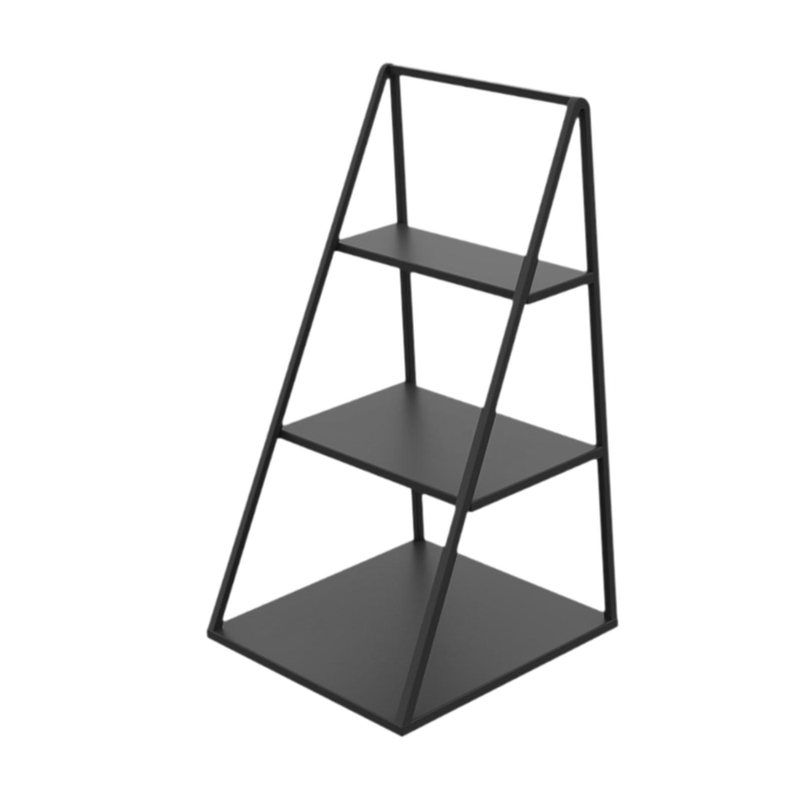 Bothyi - Soporte De Exhibición De Cupcakes De 3 Niveles, Soporte Para Figuras De Comida, Estante Para Fiestas De Escritorio En Casa, Color Negro