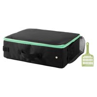 Ioensy - Bandeja De Arena Portátil Para Mascotas, Inodoro Portátil De Tela Oxford Para Gatos, Para Viajes, Color Negro