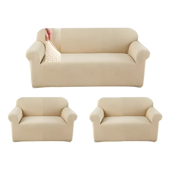 Funda Para Sillón Kit 3+1+1 Cuerpos Diseño Tipo (t) Tfi Tipo T / Beige