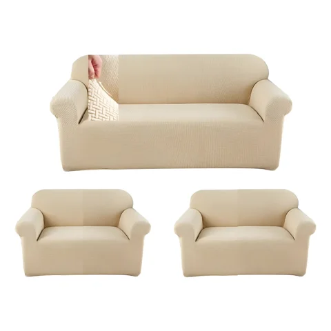 Casadeliacl - Funda Para Sillón Kit 3+1+1 Cuerpos Diseño Tipo (T) Tfi Tipo T / Beige