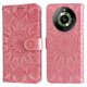 thumbnail image 1 of Funda tipo cartera FOXDOCK para Realme 11 Pro Plus , diseño girasol en relieve, cuero PU, cierre magnético, soporte y tarjetero, 1 of 5