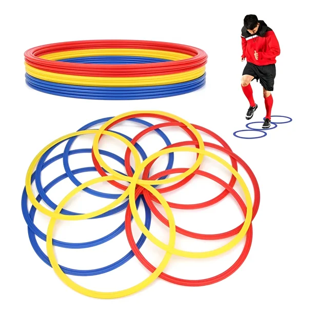 Set X12 Aros De Agilidad 40cm Entrenamiento Deporte Futbol